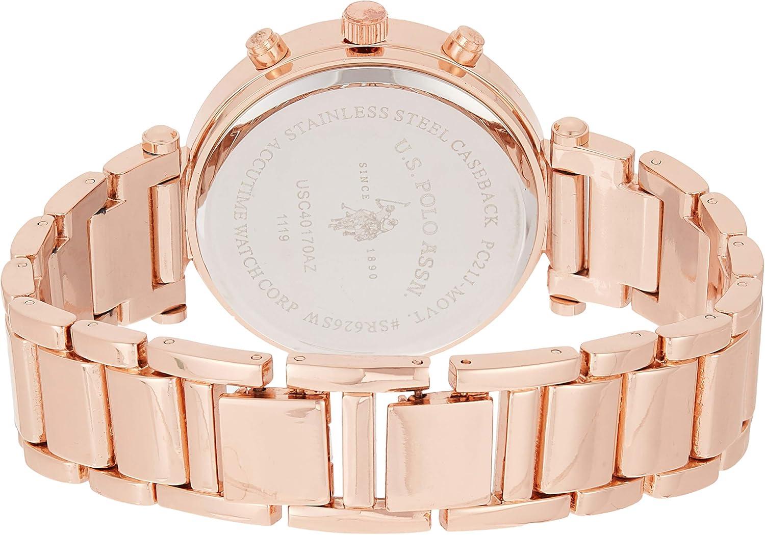 imageAccutime US Polo Assn Womens Quartz Rose GoldToned Dress Watch Model USC40170
