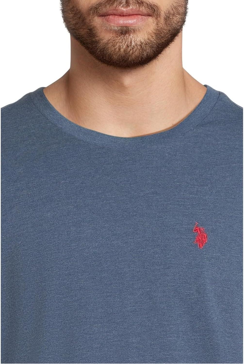 imageUS POLO ASSN Mens Crew Neck Small Pony TShirtBlue Water Heather