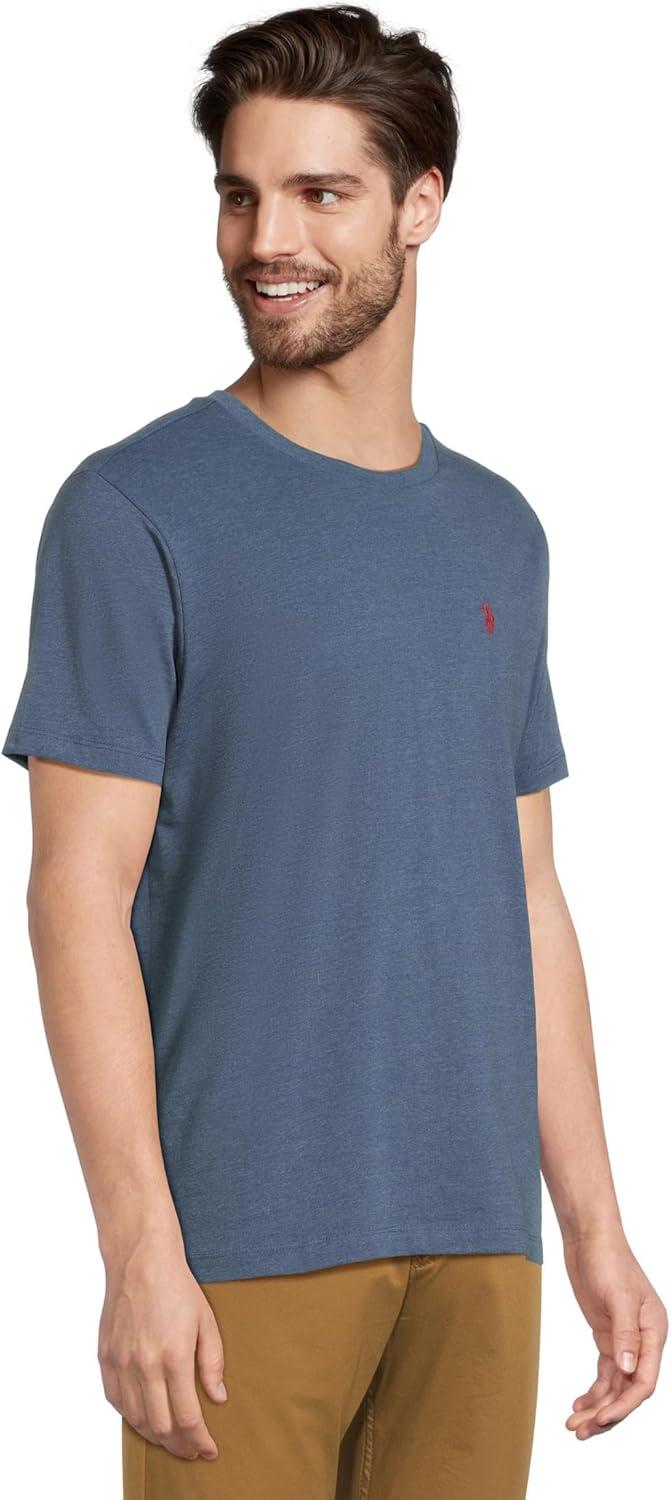 imageUS POLO ASSN Mens Crew Neck Small Pony TShirtBlue Water Heather