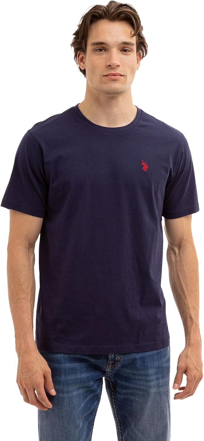 imageUS POLO ASSN Mens Crew Neck Small Pony TShirtClassic Navy 3pack