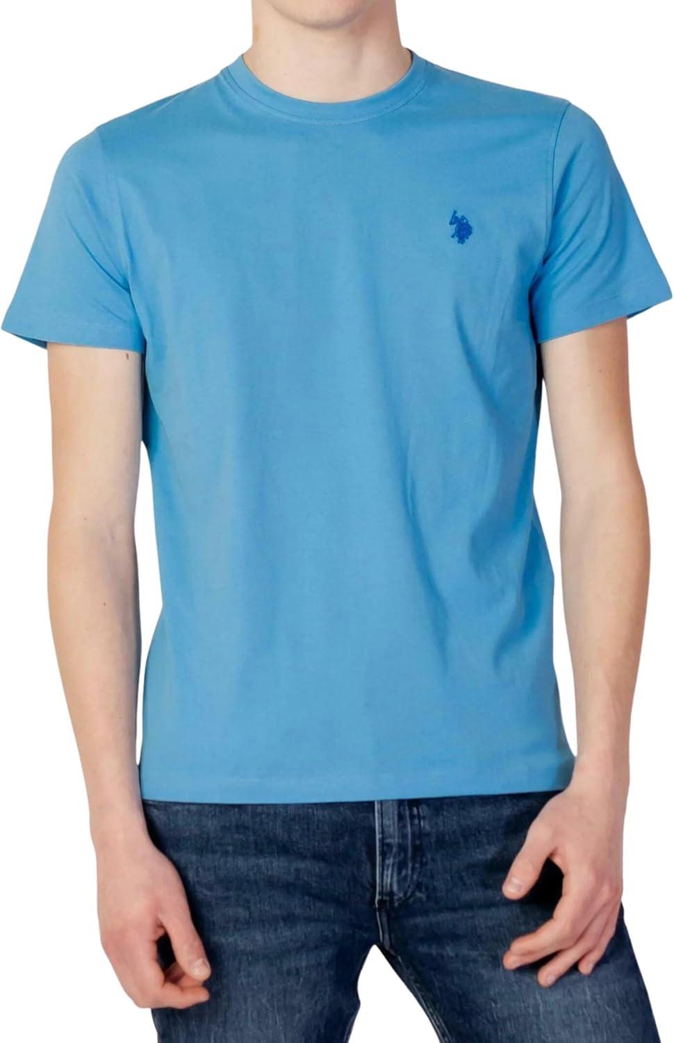 imageUS POLO ASSN Mens Crew Neck Small Pony TShirtCobalt Heather