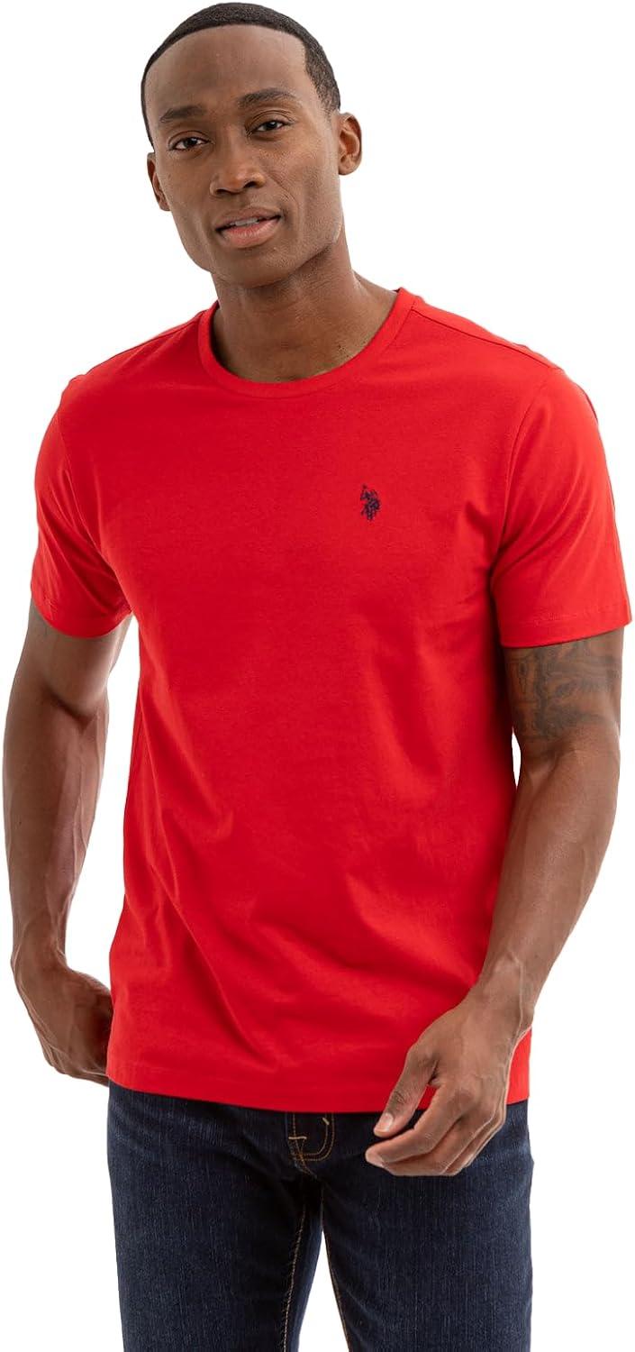 imageUS POLO ASSN Mens Crew Neck Small Pony TShirtEngine Red 3pack