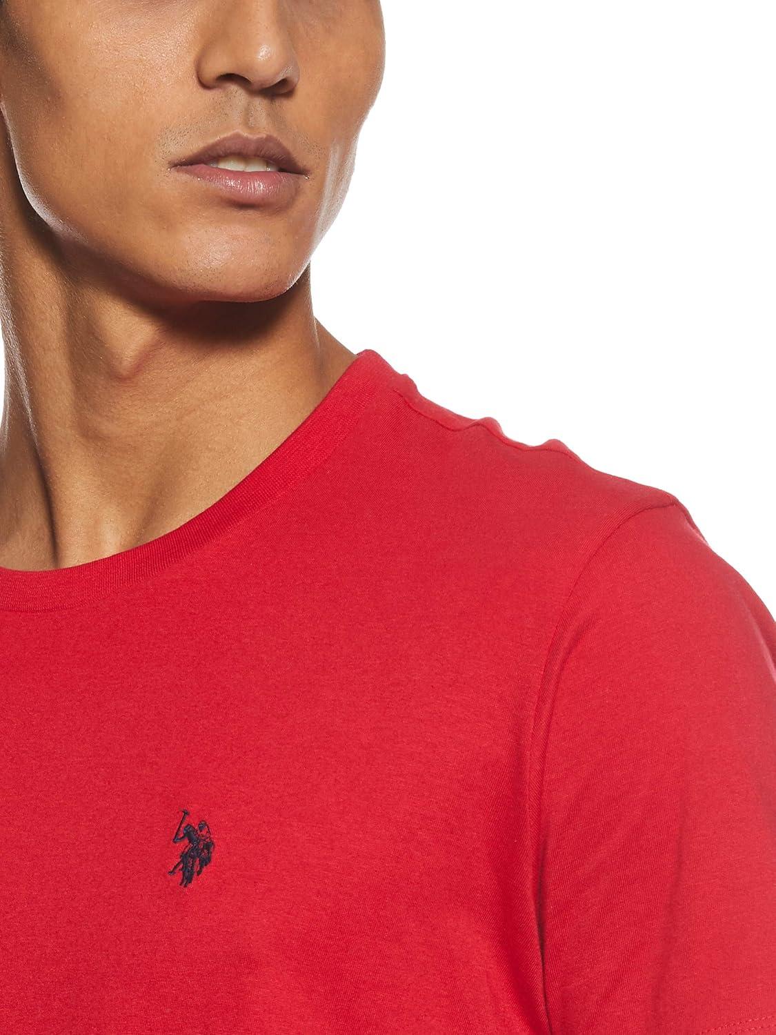 imageUS POLO ASSN Mens Crew Neck Small Pony TShirtEngine Red