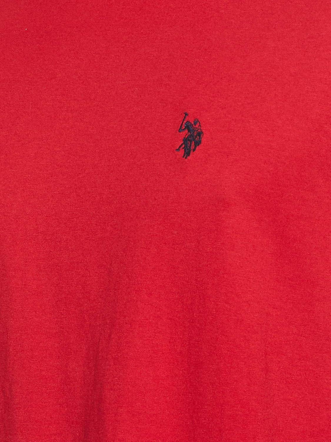 imageUS POLO ASSN Mens Crew Neck Small Pony TShirtEngine Red