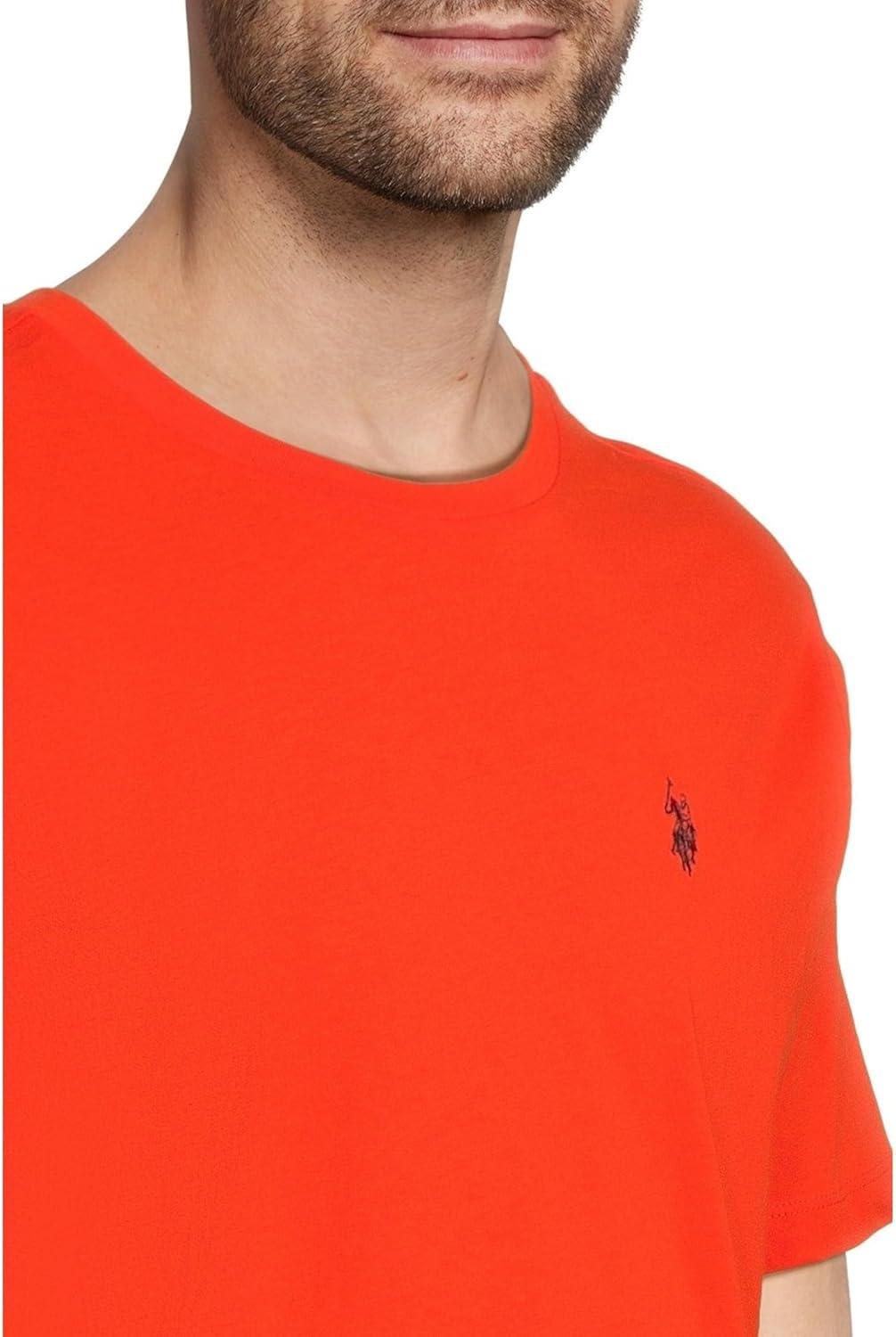 imageUS POLO ASSN Mens Crew Neck Small Pony TShirtExplorer Orange