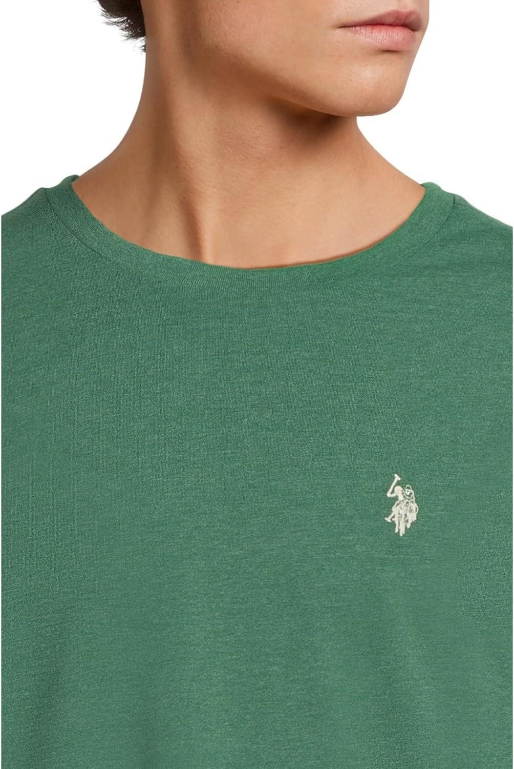 imageUS POLO ASSN Mens Crew Neck Small Pony TShirtGreen Trail Heather