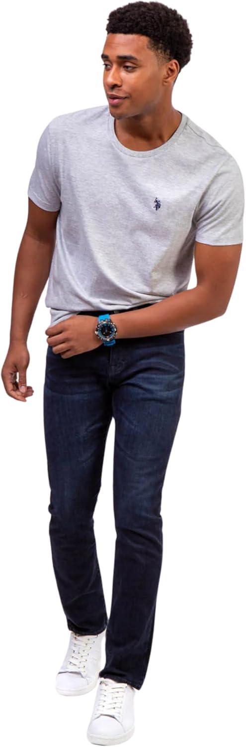 imageUS POLO ASSN Mens Crew Neck Small Pony TShirtHeather GreyWhiteBlack