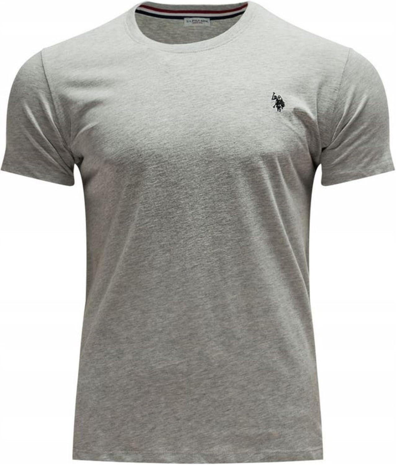 imageUS POLO ASSN Mens Crew Neck Small Pony TShirtLight Heather Gray