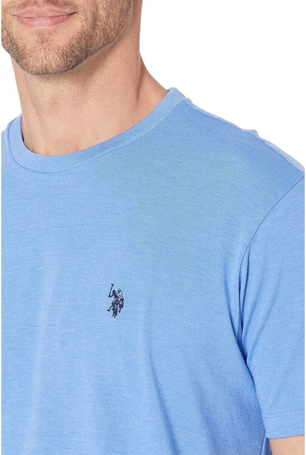 imageUS POLO ASSN Mens Crew Neck Small Pony TShirtPalace Blue Heather