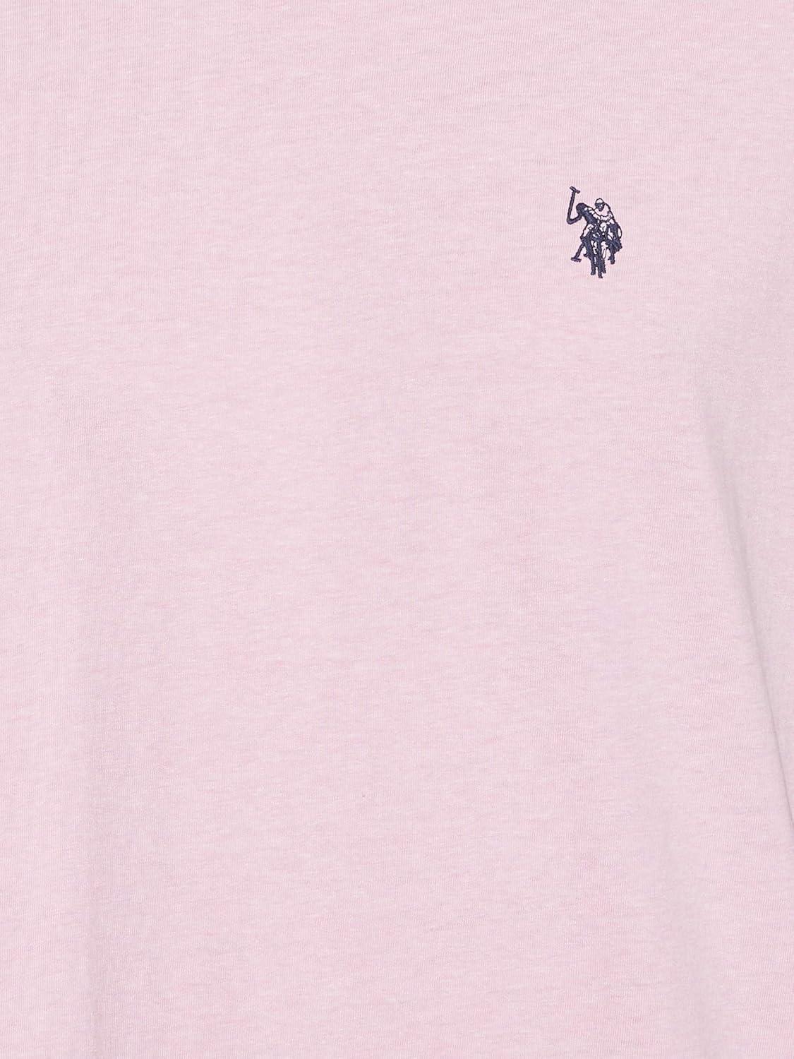 imageUS POLO ASSN Mens Crew Neck Small Pony TShirtPink Sunset Heather