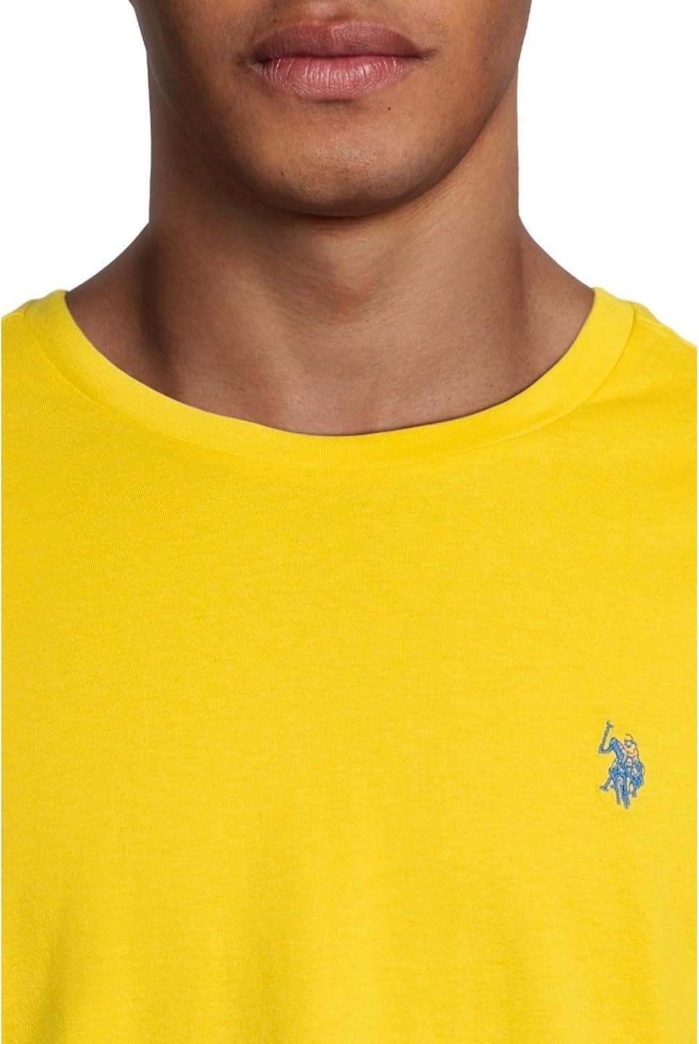 imageUS POLO ASSN Mens Crew Neck Small Pony TShirtScoring Yellow
