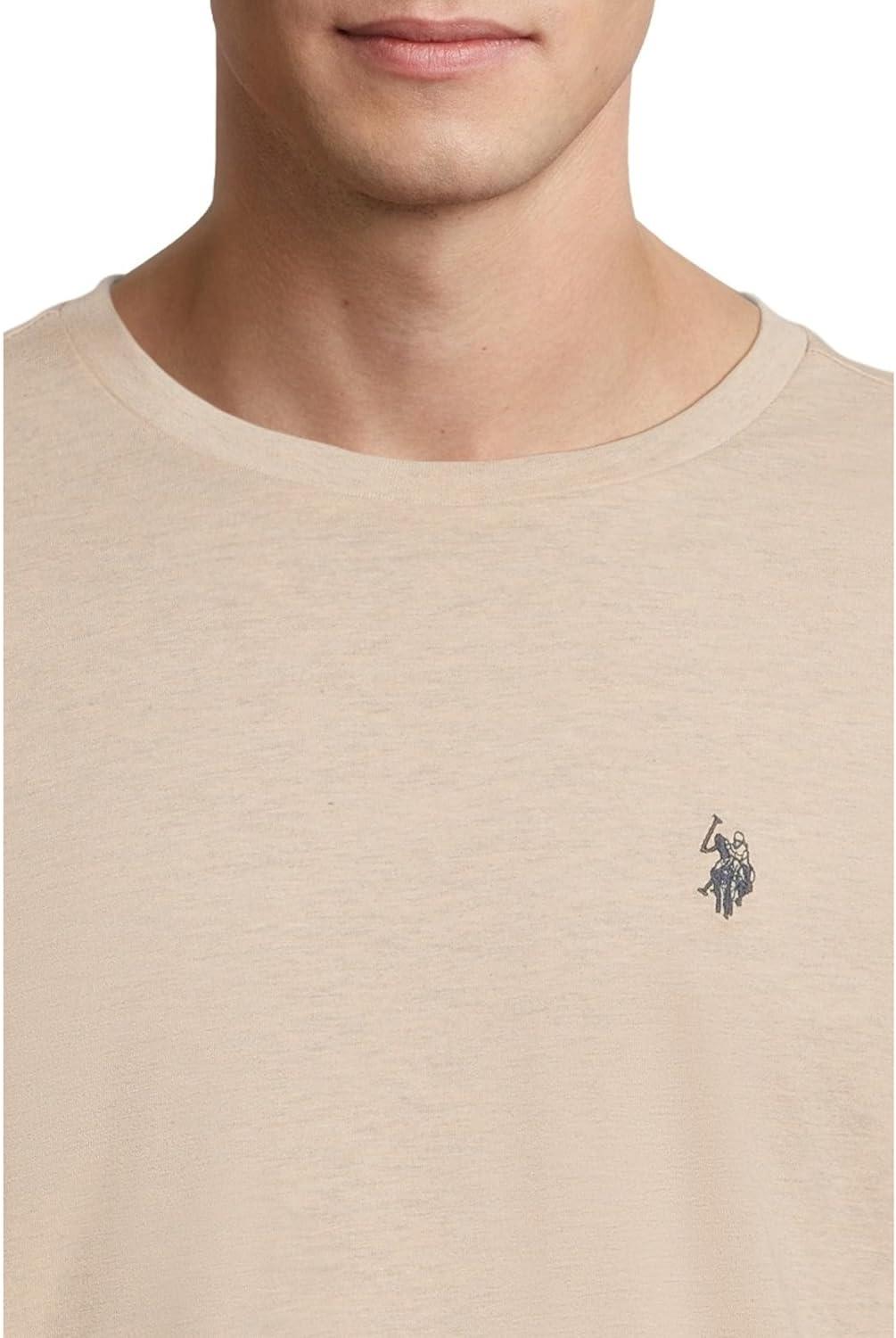 imageUS POLO ASSN Mens Crew Neck Small Pony TShirtSourdough Heather