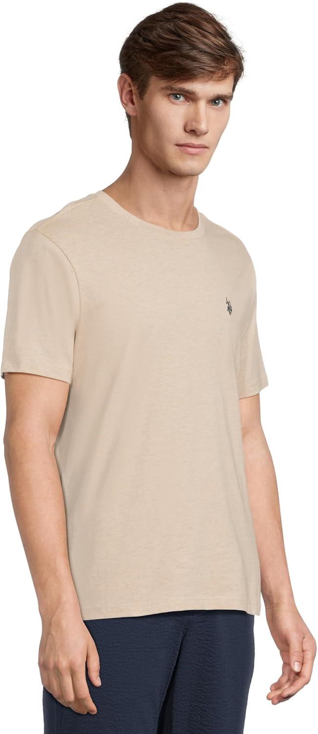 imageUS POLO ASSN Mens Crew Neck Small Pony TShirtSourdough Heather