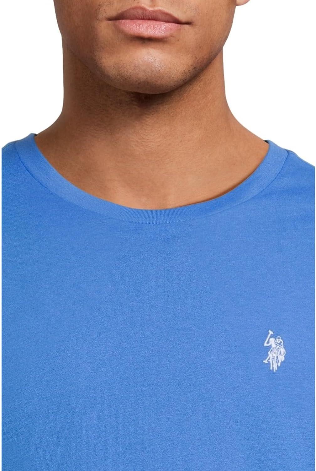 imageUS POLO ASSN Mens Crew Neck Small Pony TShirtSuper Sonic Blue