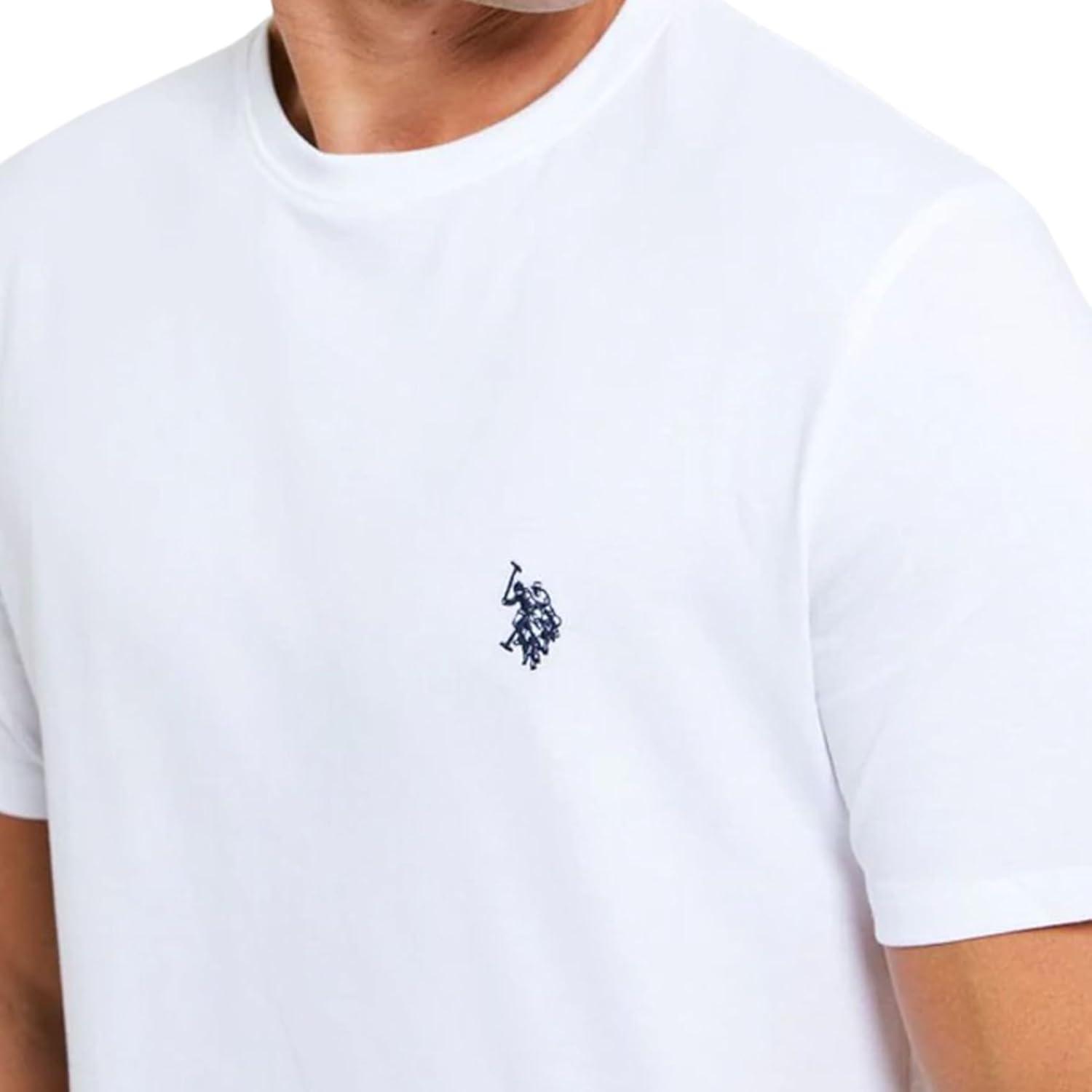 imageUS POLO ASSN Mens Crew Neck Small Pony TShirtWhiteWhiteWhite