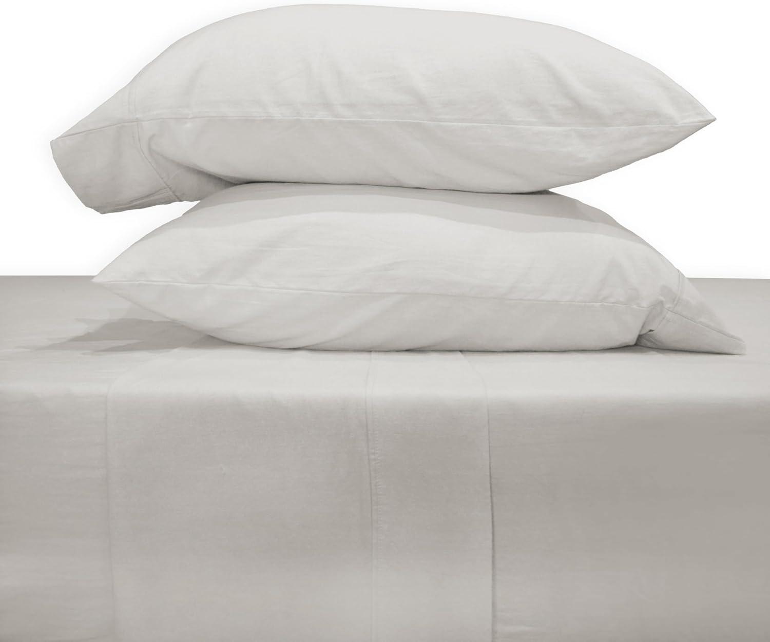 imageUS Polo Assn 100 Cotton 4PC Sheet Set 144 Thread Count Soft ampamp Breathable Includes Flat Sheet Fitted Sheet 2 Pillowcases King Desert SageMoonbeam