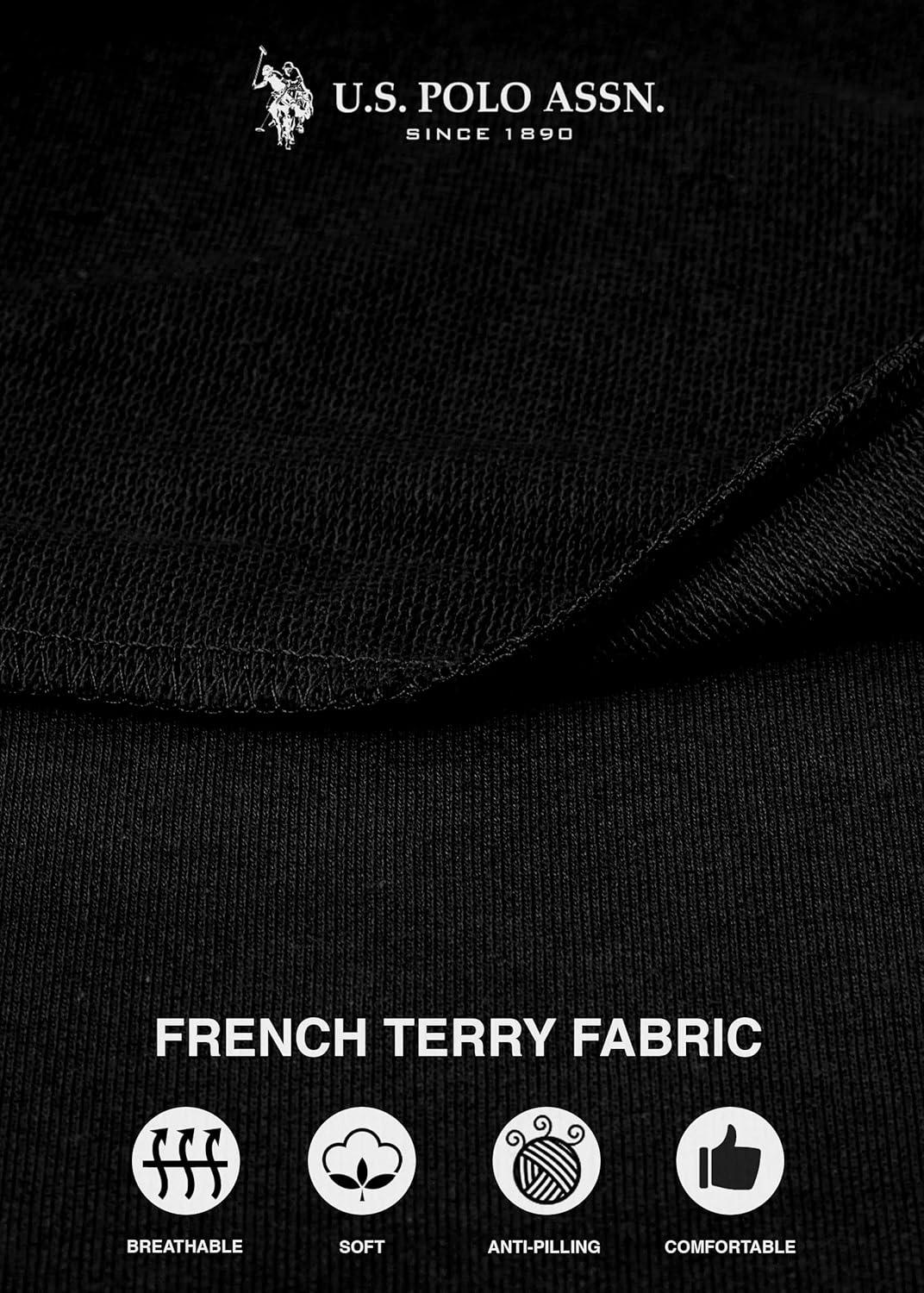 imageUS Polo Assn Essentials Womens Sweatpants with Pockets Comfy and Breathable French Terry Joggers for WomenBlack Rainbow2 Pockets