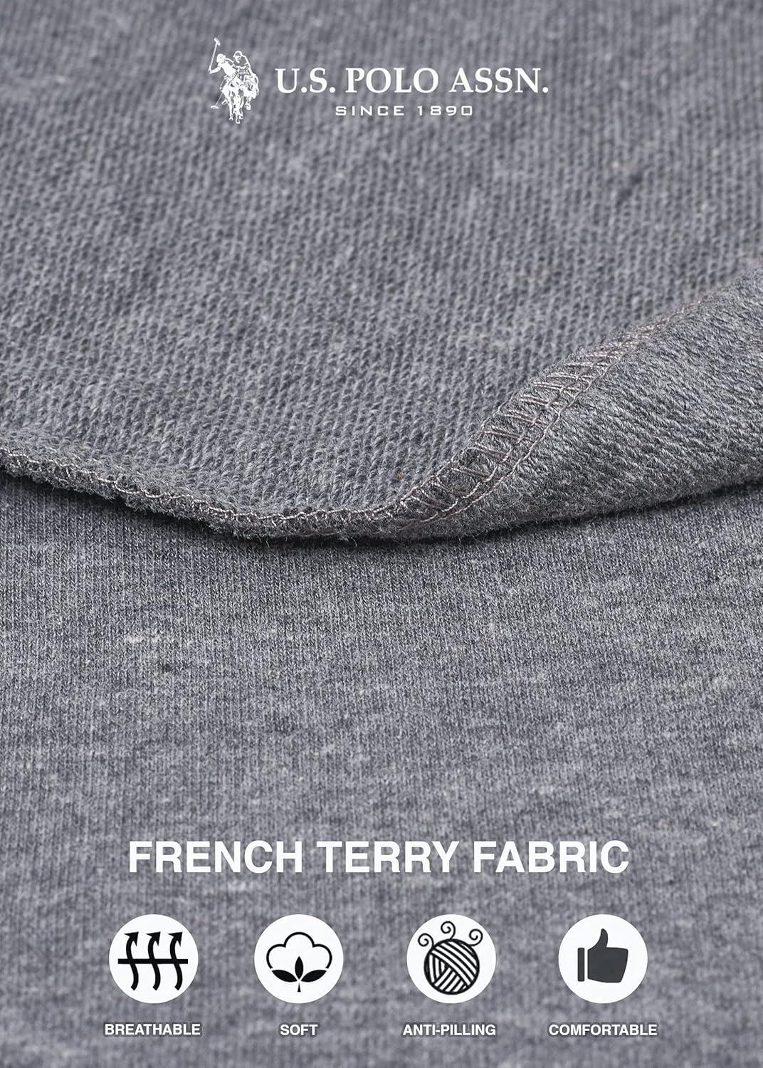 imageUS Polo Assn Essentials Womens Sweatpants with Pockets Comfy and Breathable French Terry Joggers for WomenCharcoal Heather1