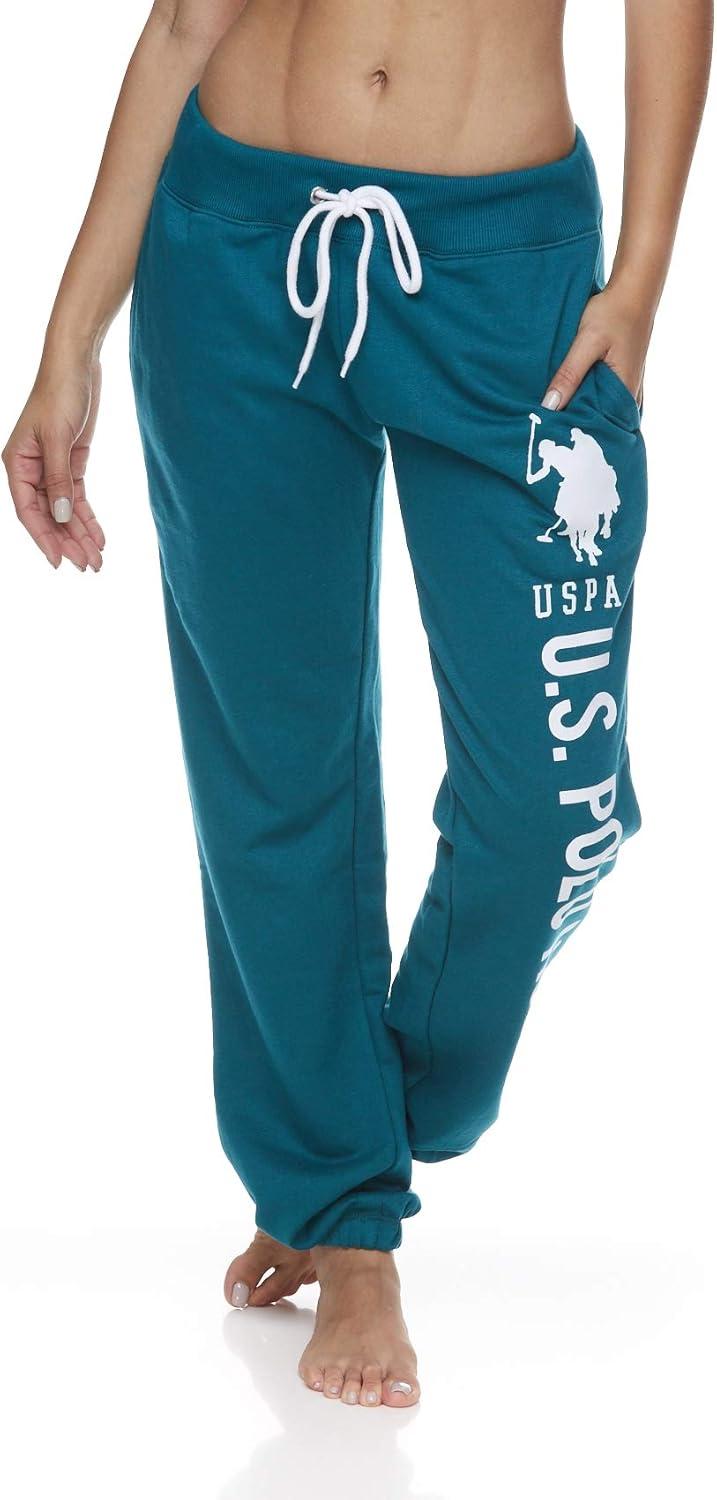 imageUS Polo Assn Essentials Womens Sweatpants with Pockets Comfy and Breathable French Terry Joggers for WomenDark Green 1