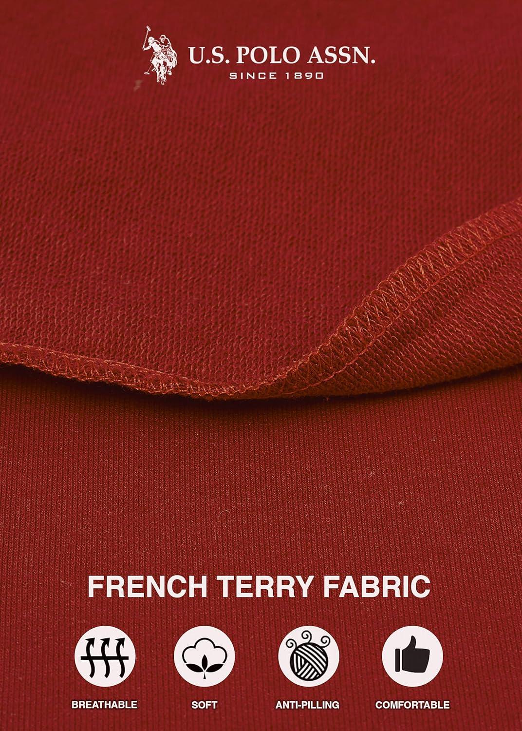 imageUS Polo Assn Essentials Womens Sweatpants with Pockets Comfy and Breathable French Terry Joggers for WomenDeep Red4