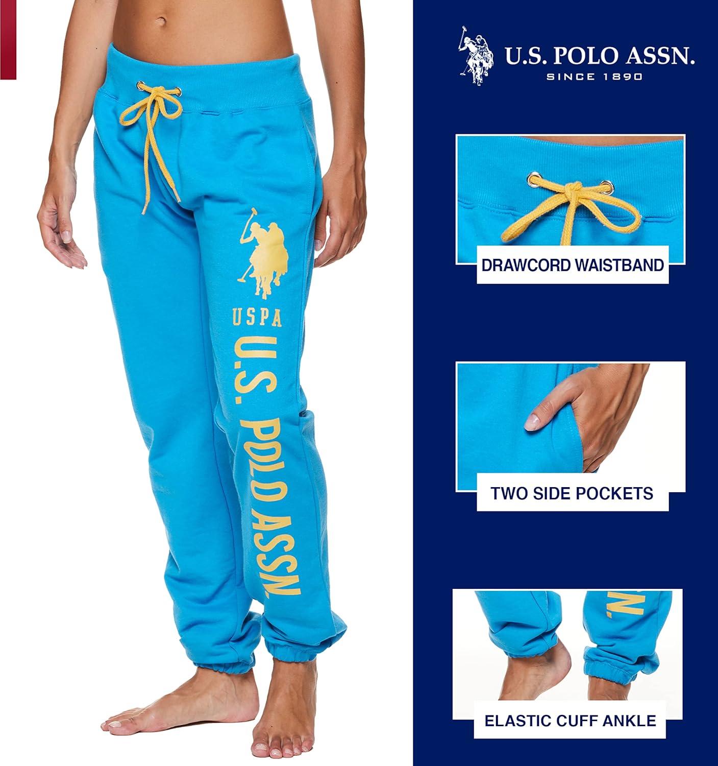 imageUS Polo Assn Essentials Womens Sweatpants with Pockets Comfy and Breathable French Terry Joggers for WomenLapis Blue2
