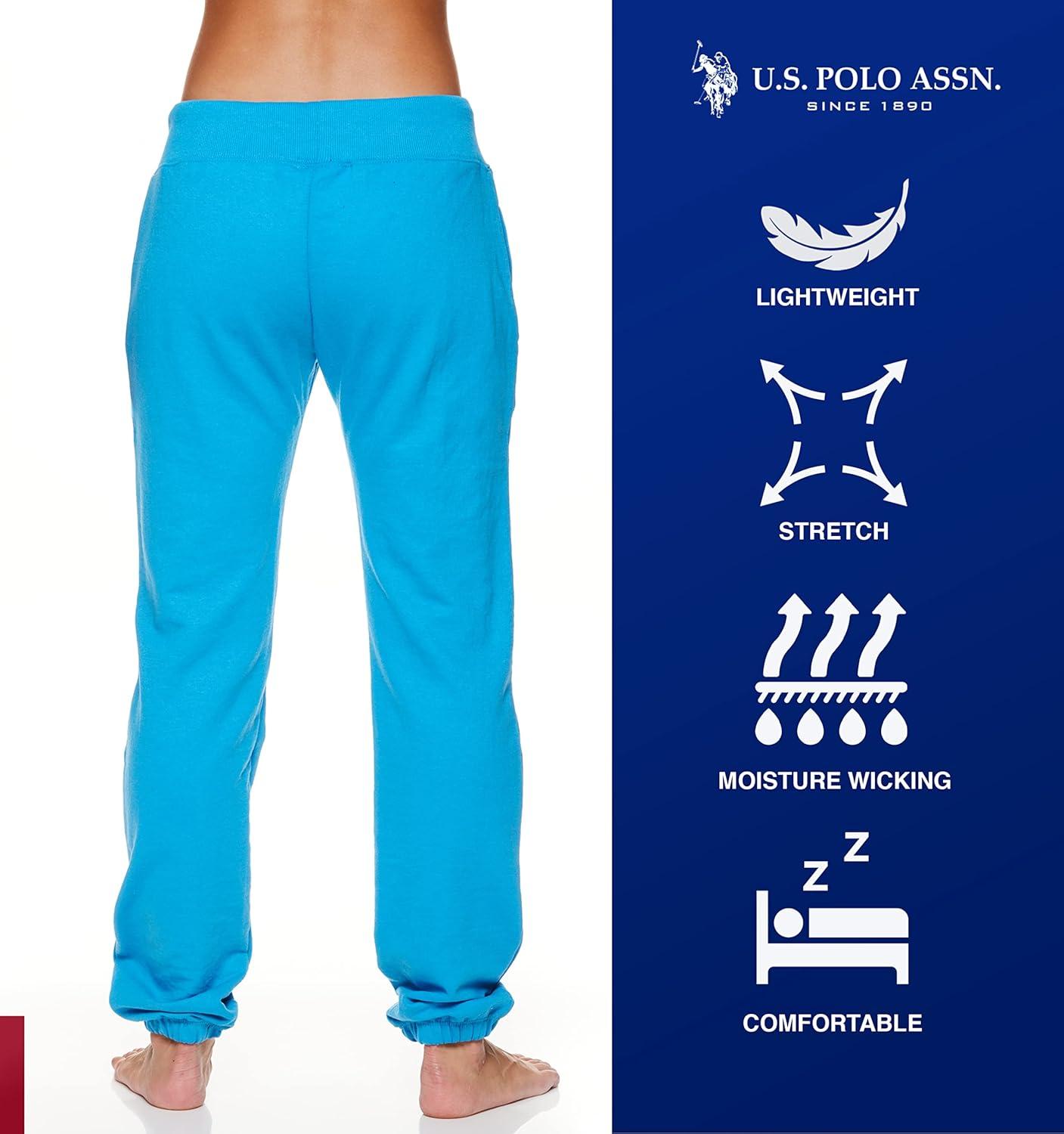 imageUS Polo Assn Essentials Womens Sweatpants with Pockets Comfy and Breathable French Terry Joggers for WomenLapis Blue2