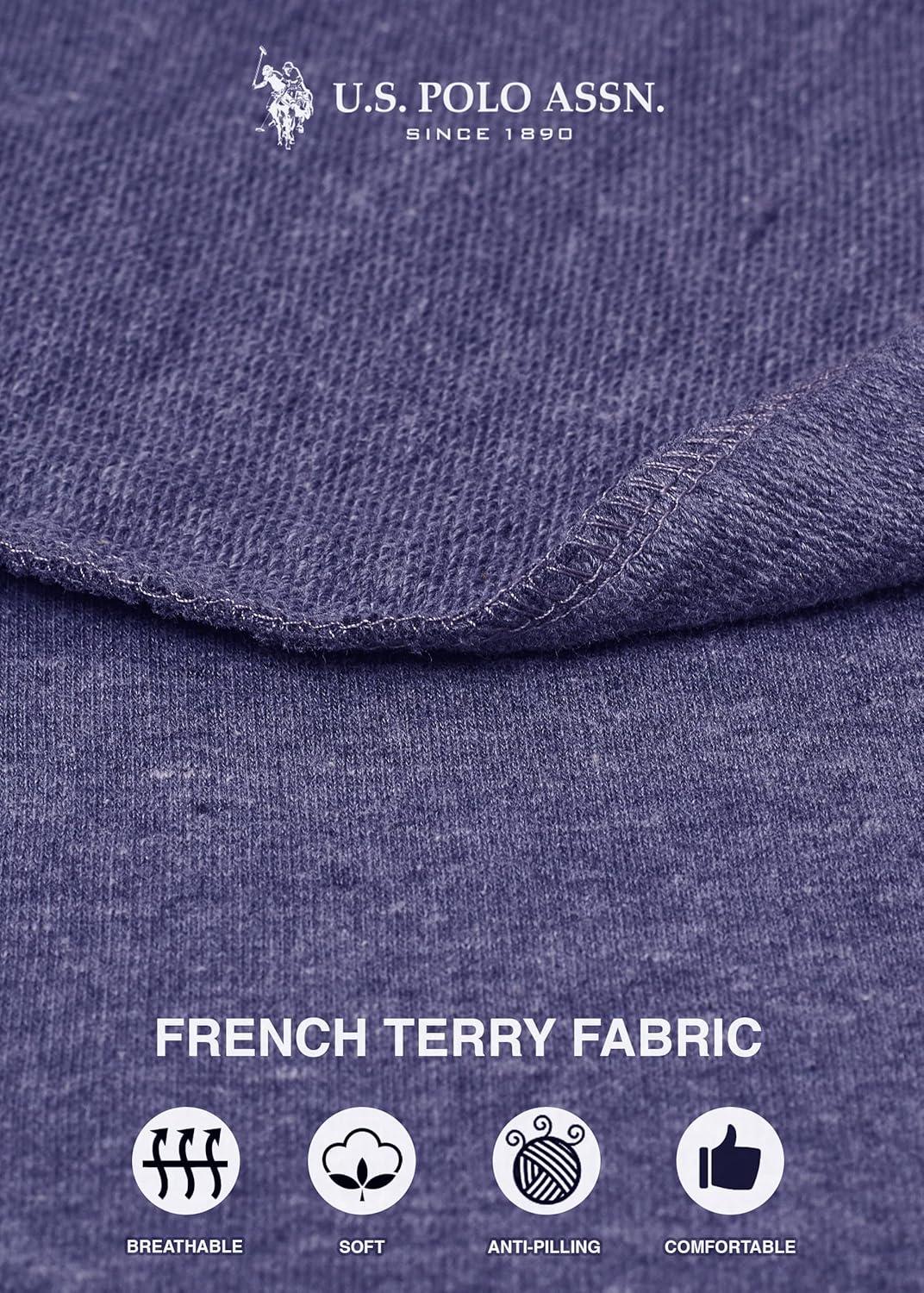 imageUS Polo Assn Essentials Womens Sweatpants with Pockets Comfy and Breathable French Terry Joggers for WomenNavy Heather4