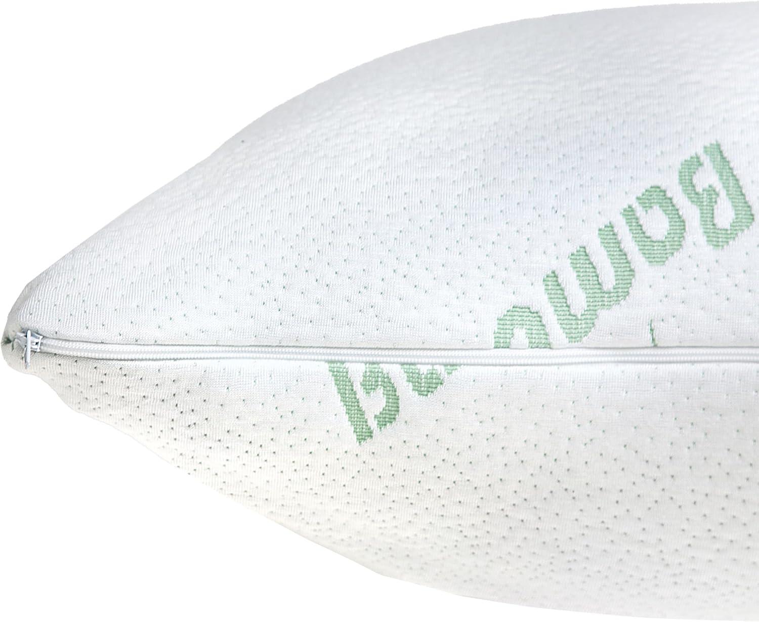 imageUS Polo Assn Jumbo Bamboo Pillow 28 x 20 inches Deluxe Comfort White