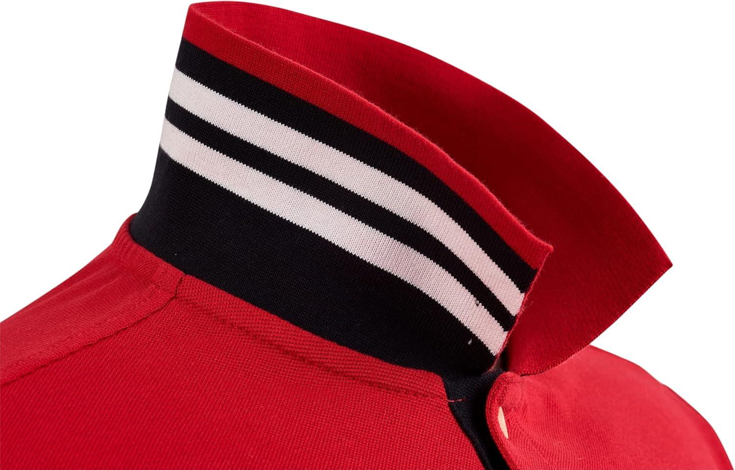 imageUS Polo Assn Mens ShortSleeve Polo Shirt with Applique Casual Summer Slim Fit Polo Shirt with Contrast ColorRed