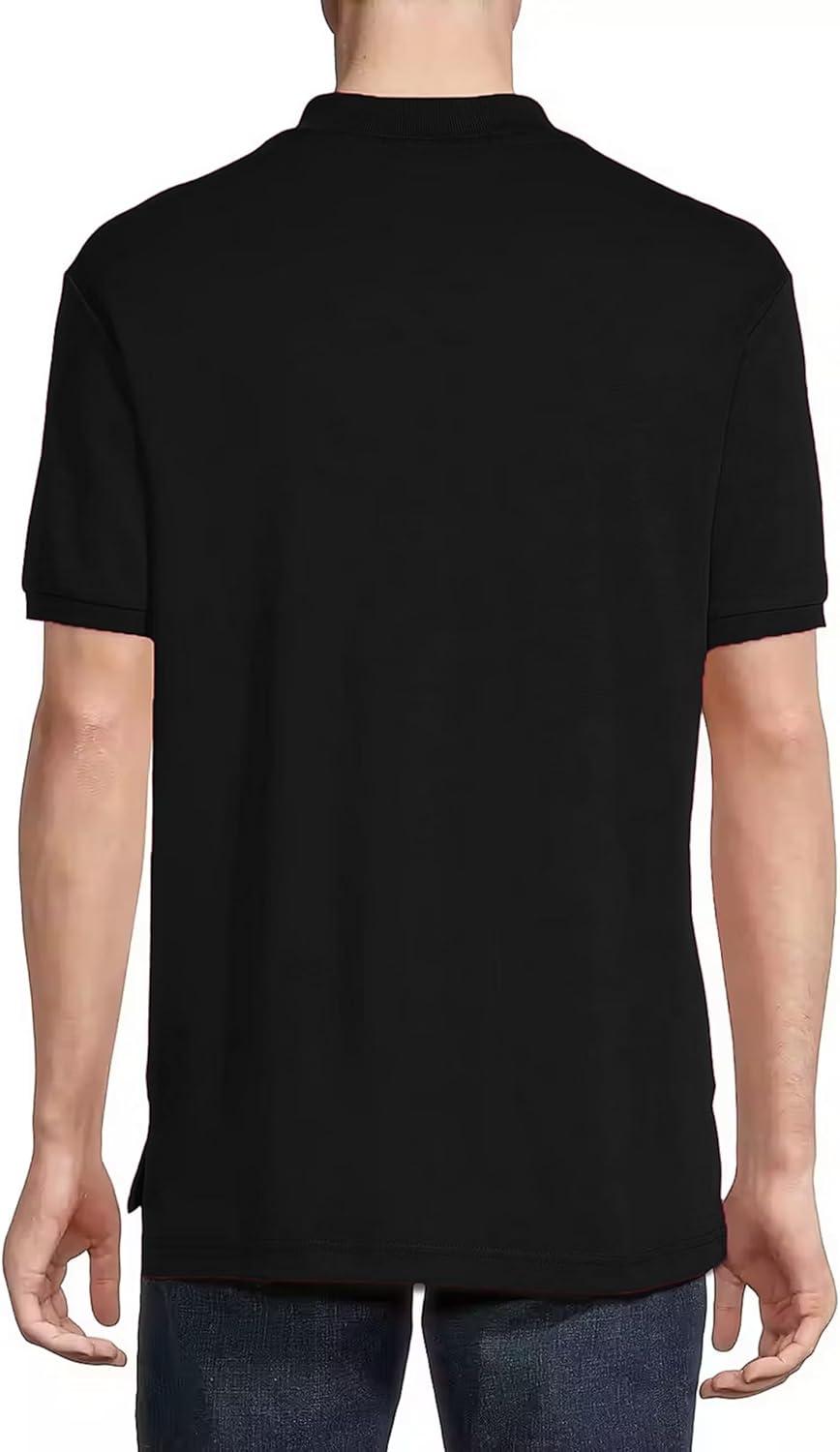 imageUS Polo Assn Mens Solid Pique Polo ShirtBlack