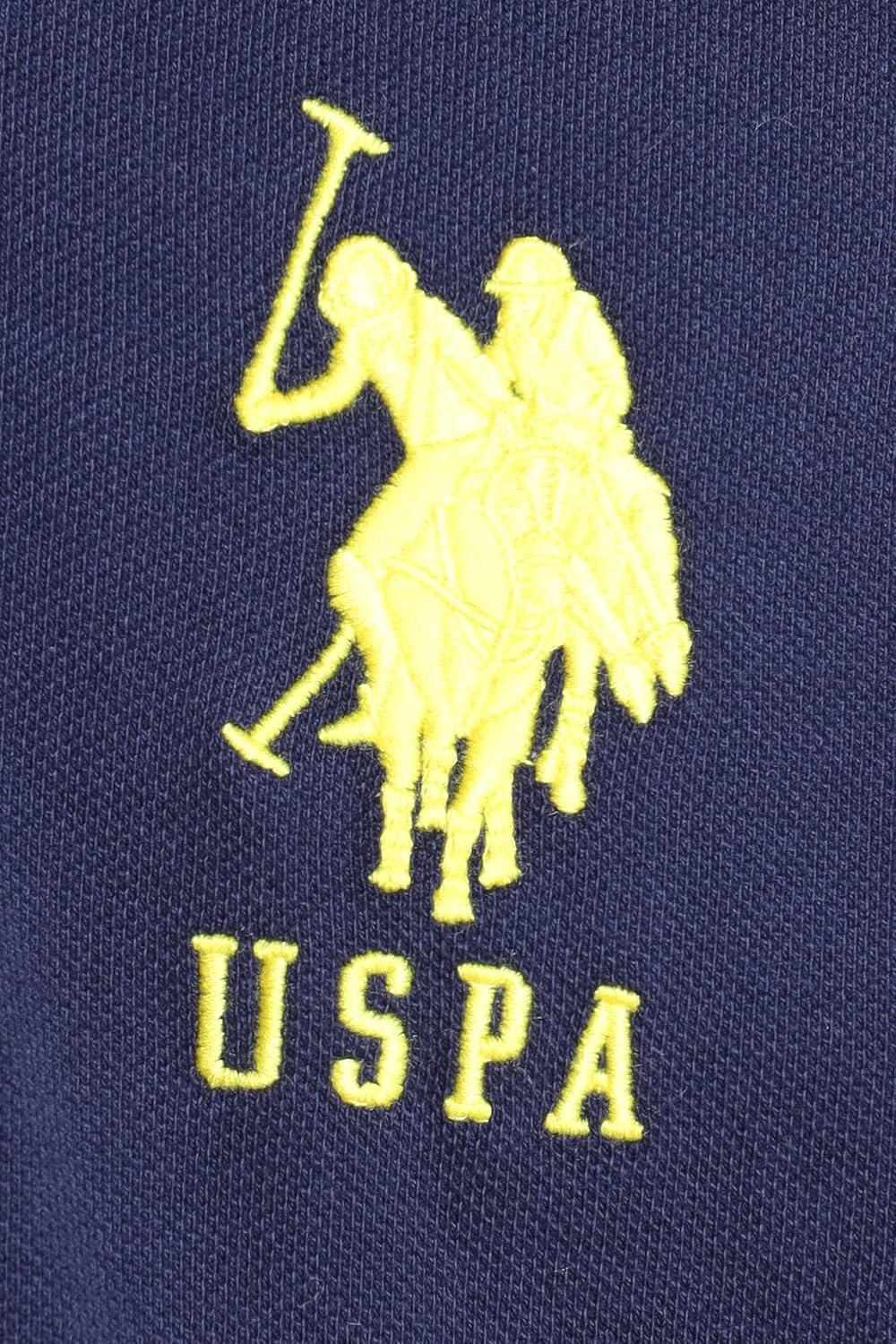 imageUS Polo Assn Mens Solid Pique Polo ShirtClassic Navy