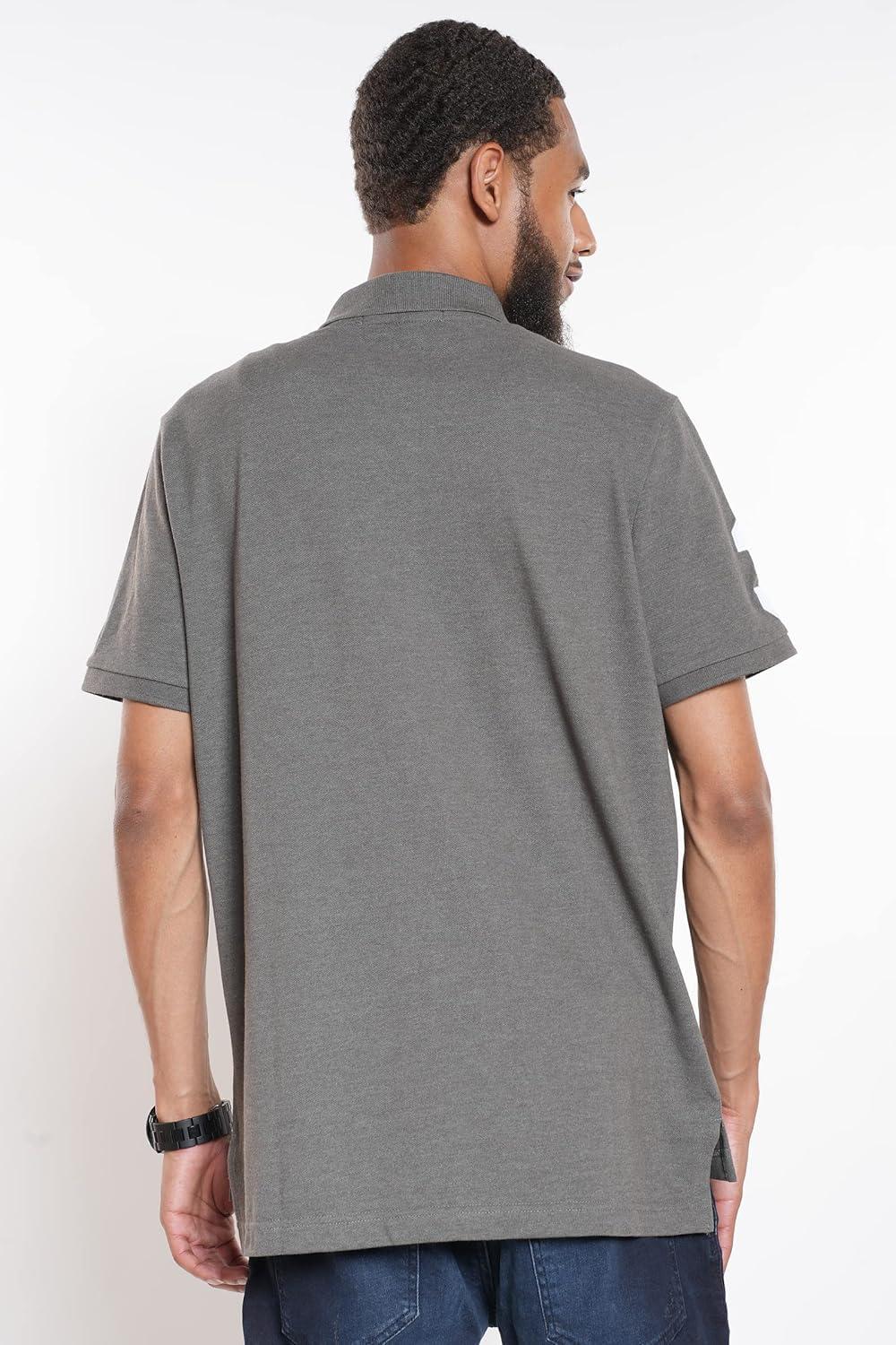 imageUS Polo Assn Mens Solid Pique Polo ShirtDark Heather Grey