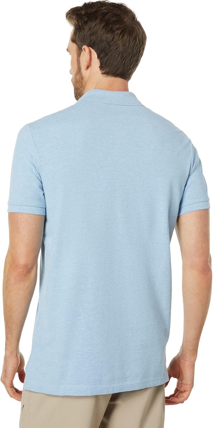 imageUS Polo Assn Mens Solid Pique Polo ShirtSurf Blue Heather
