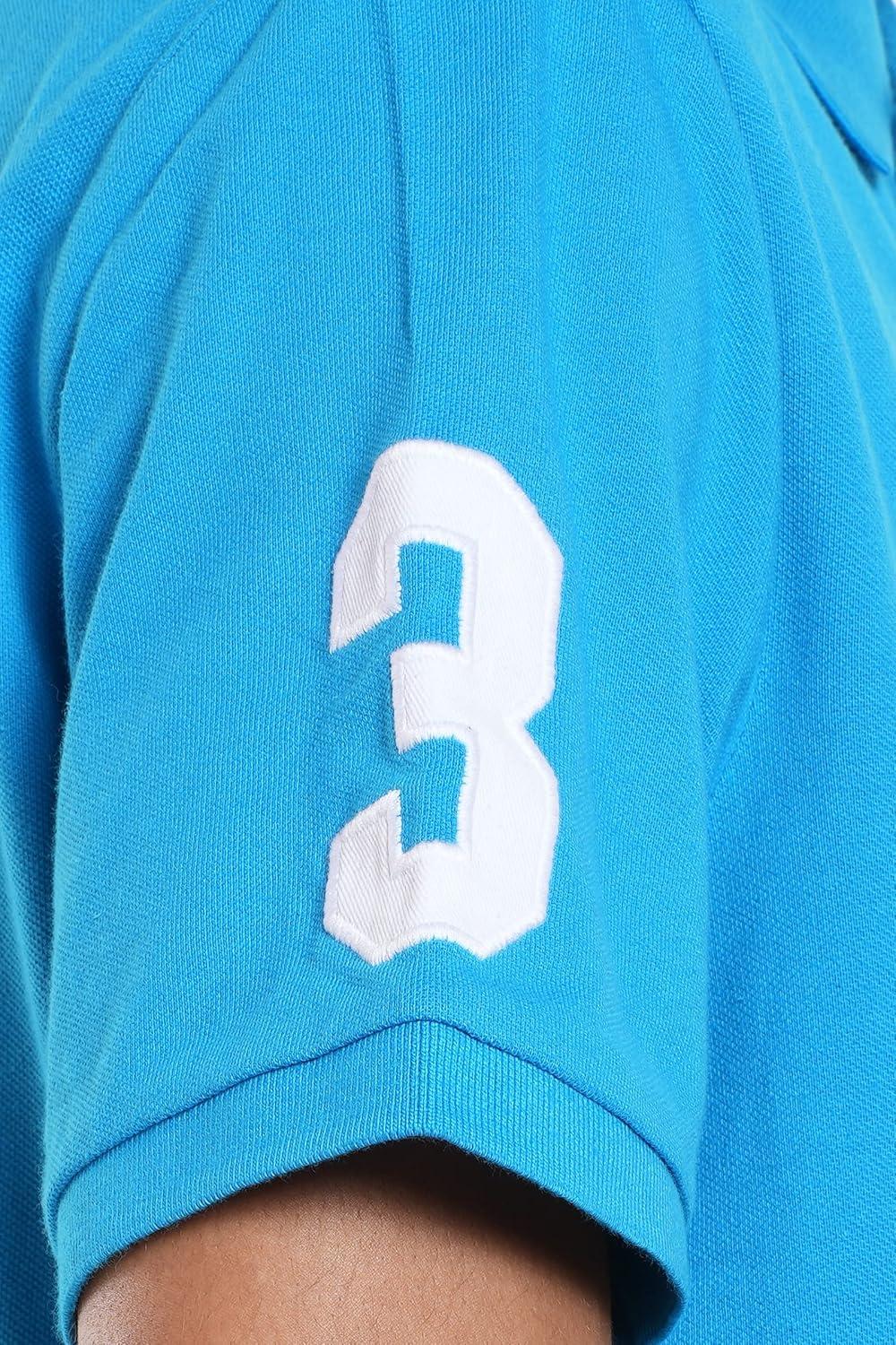 imageUS Polo Assn Mens Solid Pique Polo ShirtTeal Blue