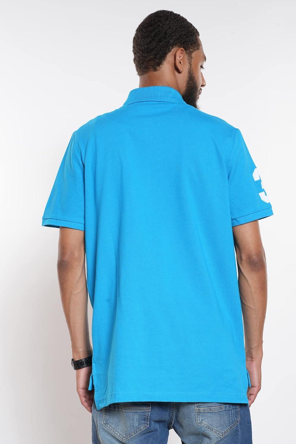 imageUS Polo Assn Mens Solid Pique Polo ShirtTeal Blue