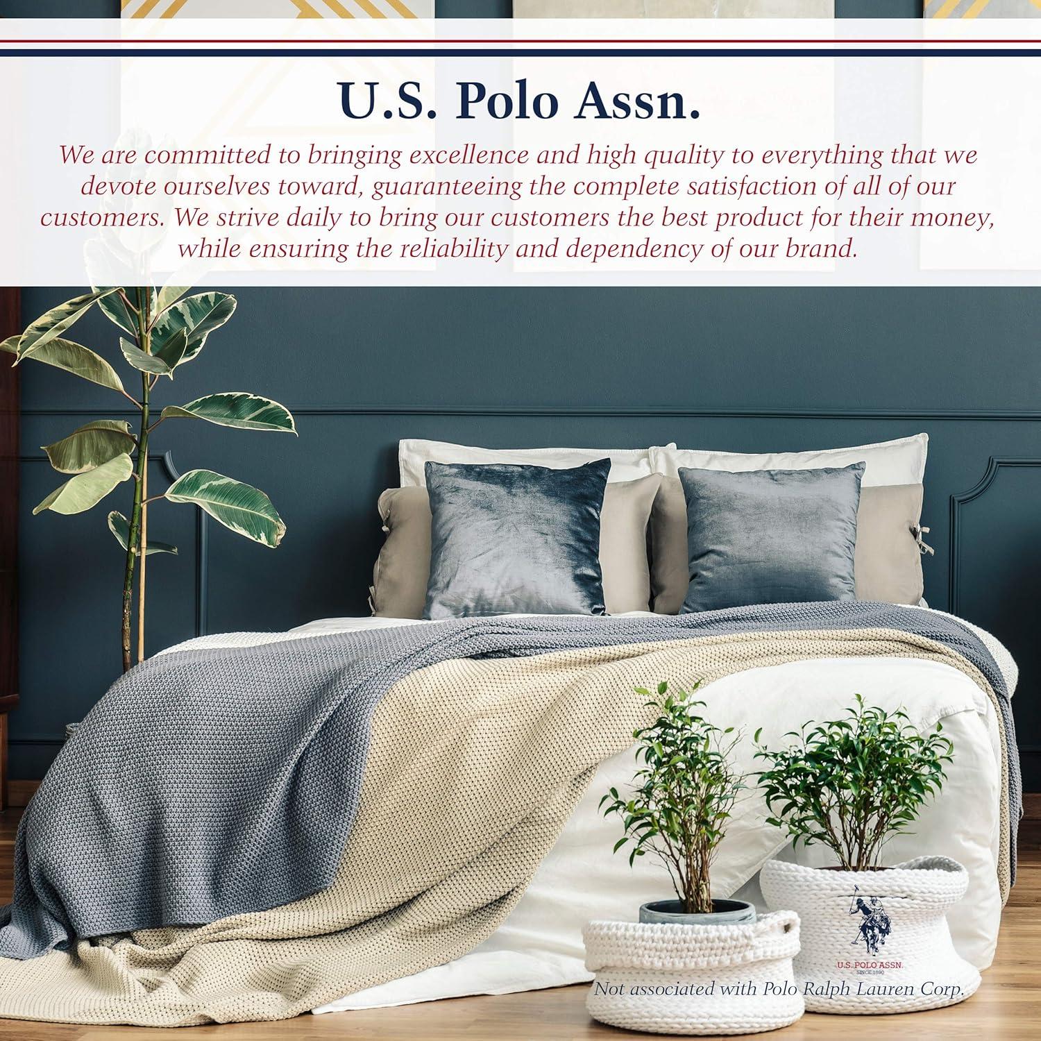 imageUS Polo Assn Oversized 40 x 70 Striped Nautical Design Beach Towel Luxury Plush Cotton Hotel Quality for Bath Pool Bon Voyage StripeSail Away Stripe