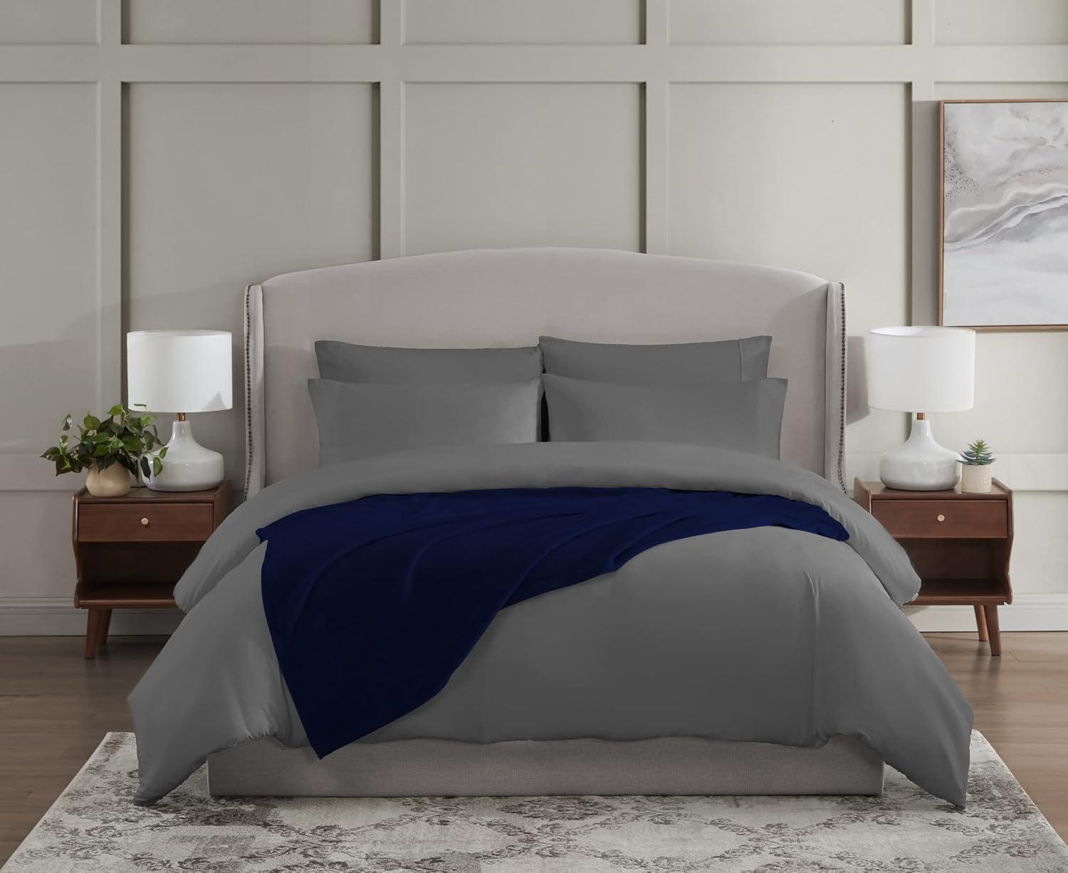 imageUS Polo Assn Oversized Lightweight Throw Blanket for BedSofa Soft Fleece Couch Blankets and Throws Cozy Decorative Bedding 50quotx70quotOceanNavy