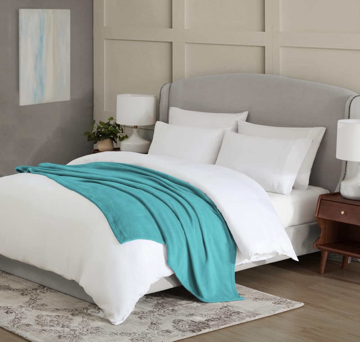 imageUS Polo Assn Oversized Lightweight Throw Blanket for BedSofa Soft Fleece Couch Blankets and Throws Cozy Decorative Bedding 50quotx70quotOceanOcean