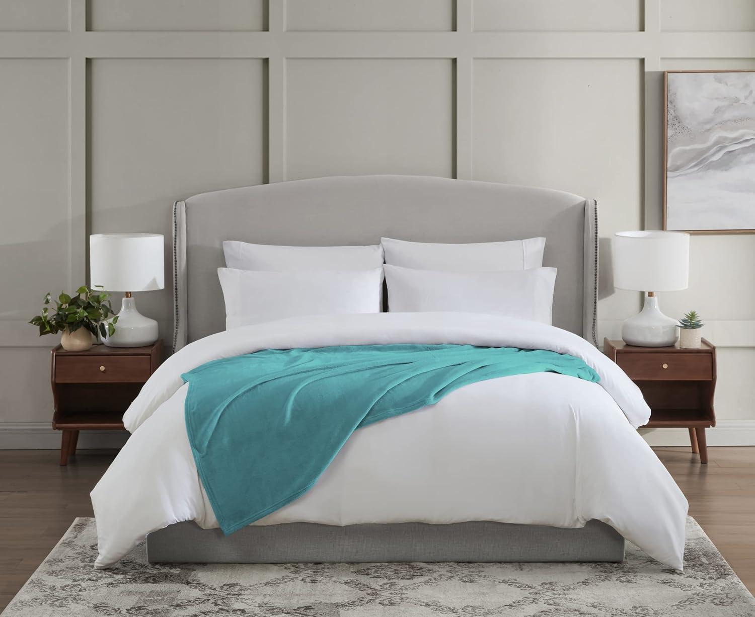 imageUS Polo Assn Oversized Lightweight Throw Blanket for BedSofa Soft Fleece Couch Blankets and Throws Cozy Decorative Bedding 50quotx70quotOceanOcean