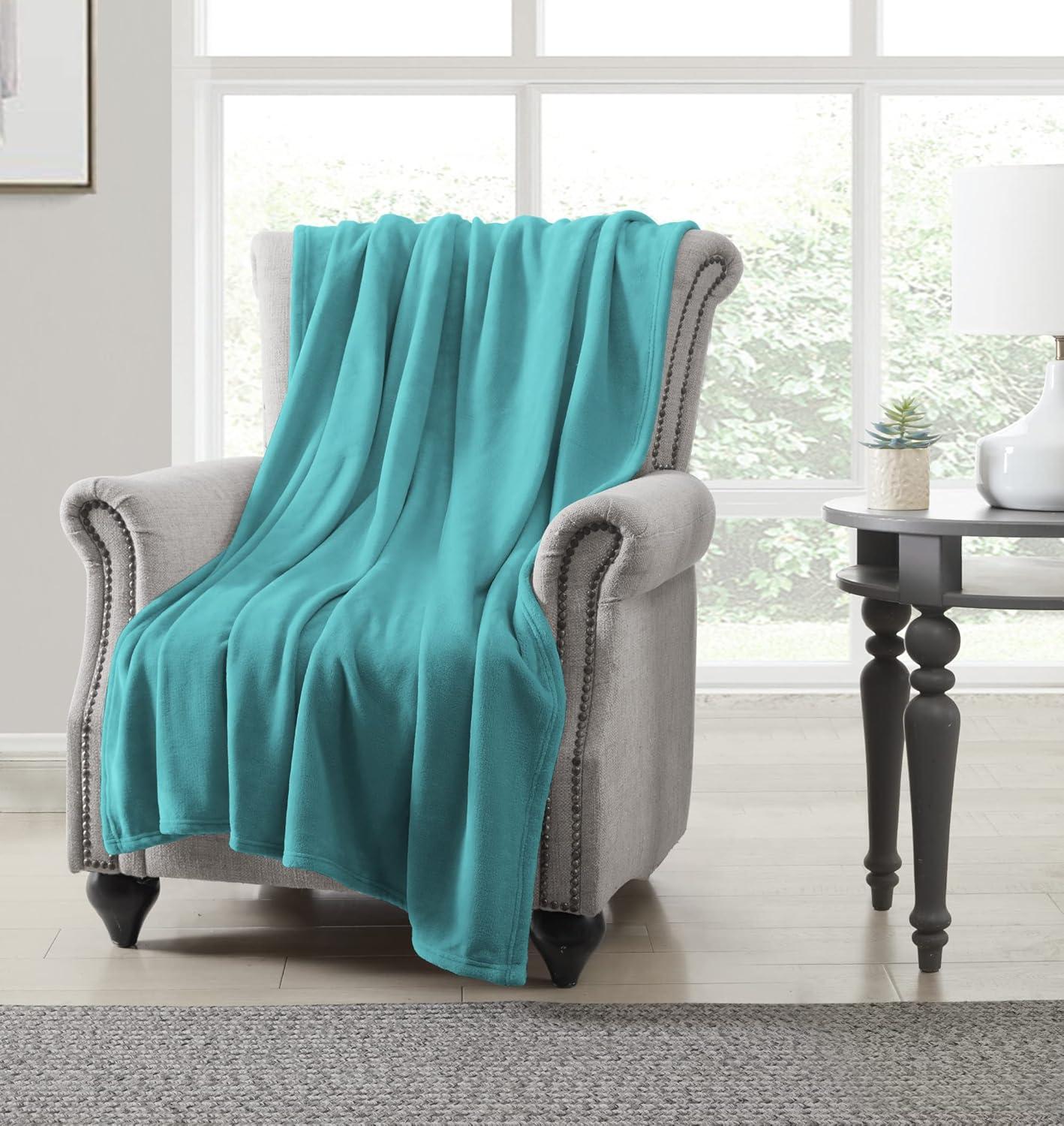 imageUS Polo Assn Oversized Lightweight Throw Blanket for BedSofa Soft Fleece Couch Blankets and Throws Cozy Decorative Bedding 50quotx70quotOceanOcean