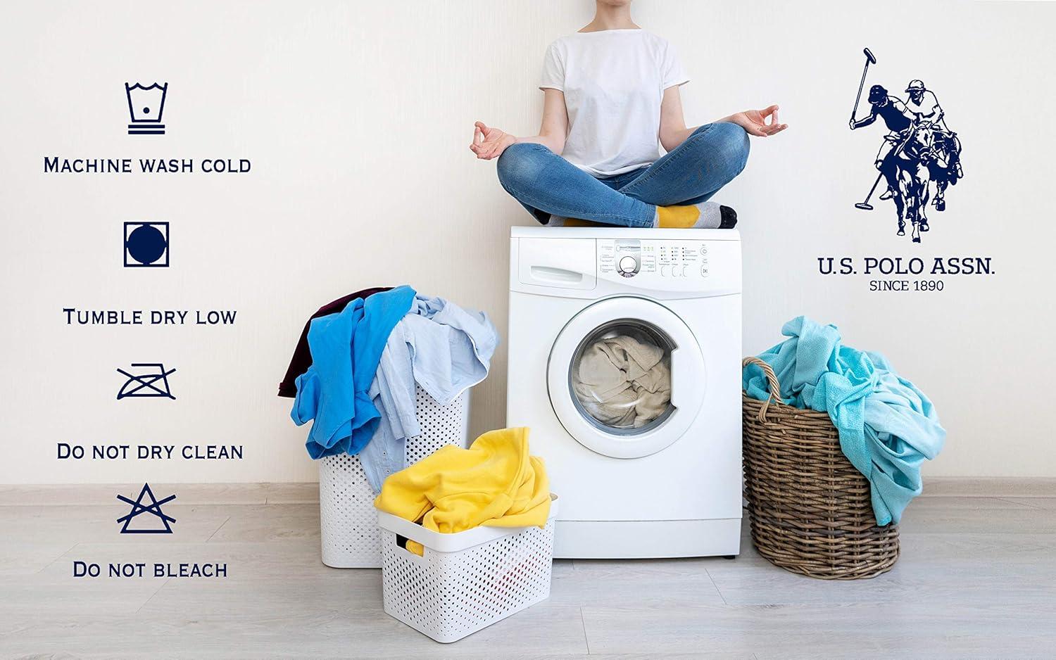 imageUS Polo Assn Oversized Lightweight Throw Blanket for BedSofa Soft Fleece Couch Blankets and Throws Cozy Decorative Bedding 50quotx70quotOceanOcean