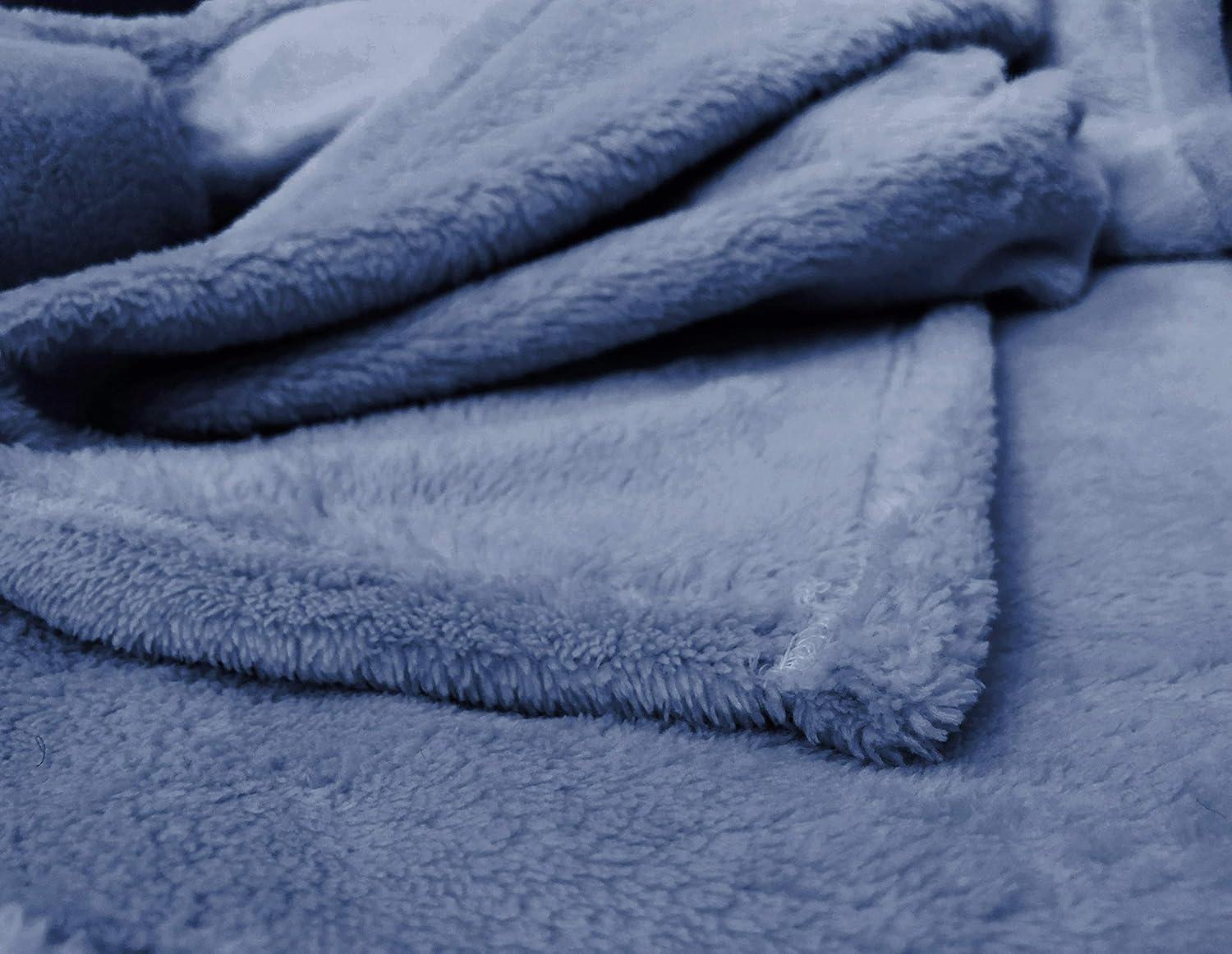 imageUS Polo Assn Oversized Lightweight Throw Blanket for BedSofa Soft Fleece Couch Blankets and Throws Cozy Decorative Bedding 50quotx70quotOceanZenith Blue