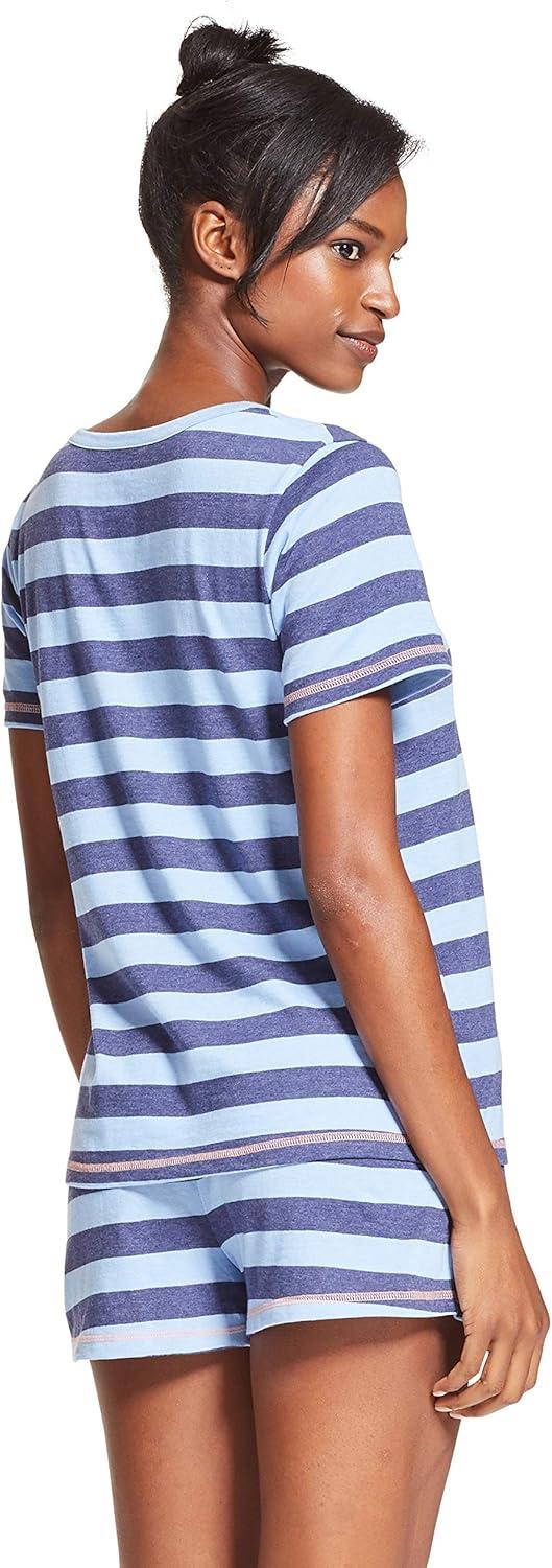 imageUS Polo Assn Summer Pajamas for Women 2 Piece with TShirt and Shorts Summer PJs for Women SetNavy Heather