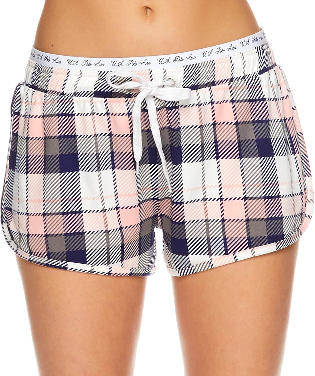 imageUS Polo Assn Summer Pajamas for Women 2 Piece with TShirt and Shorts Summer PJs for Women SetNavy3