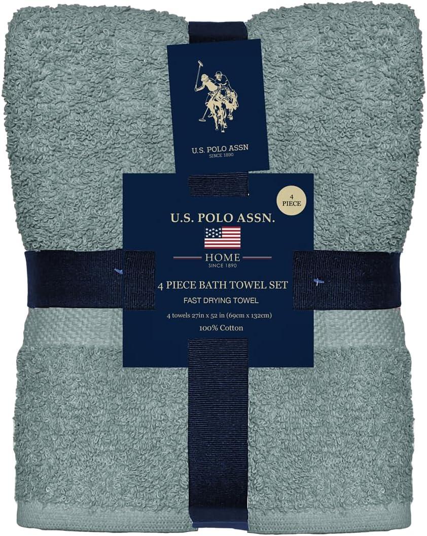 imageUS Polo Assn USPA 4PC Bath Towel SetSeafoam