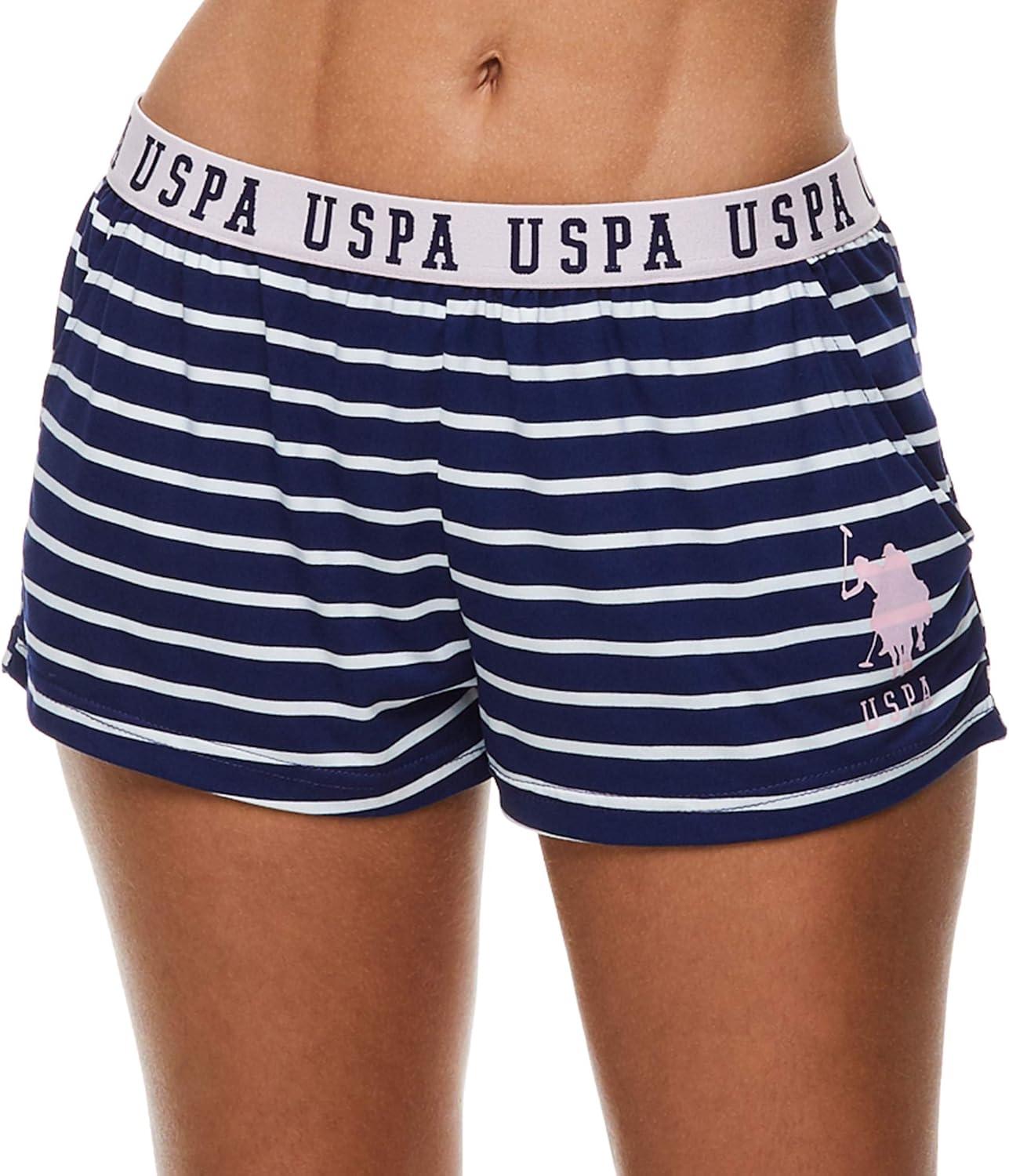 imageUS Polo Assn Womens 3 Pack Elastic Waistband Pajama Sleep ShortsLounge3 Pack Light Pink