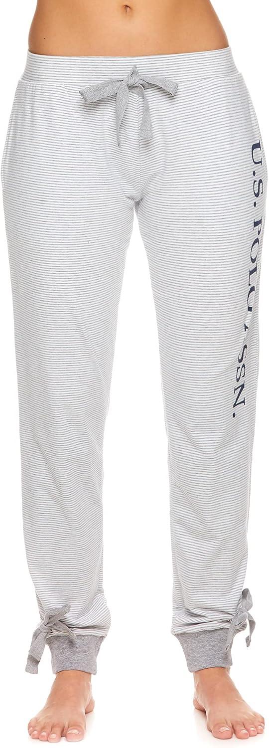 imageUS Polo Assn Womens Lounge and Pajama Set ShortSleeve Top and Jogger Pajamas for WomenHeathergrey 2