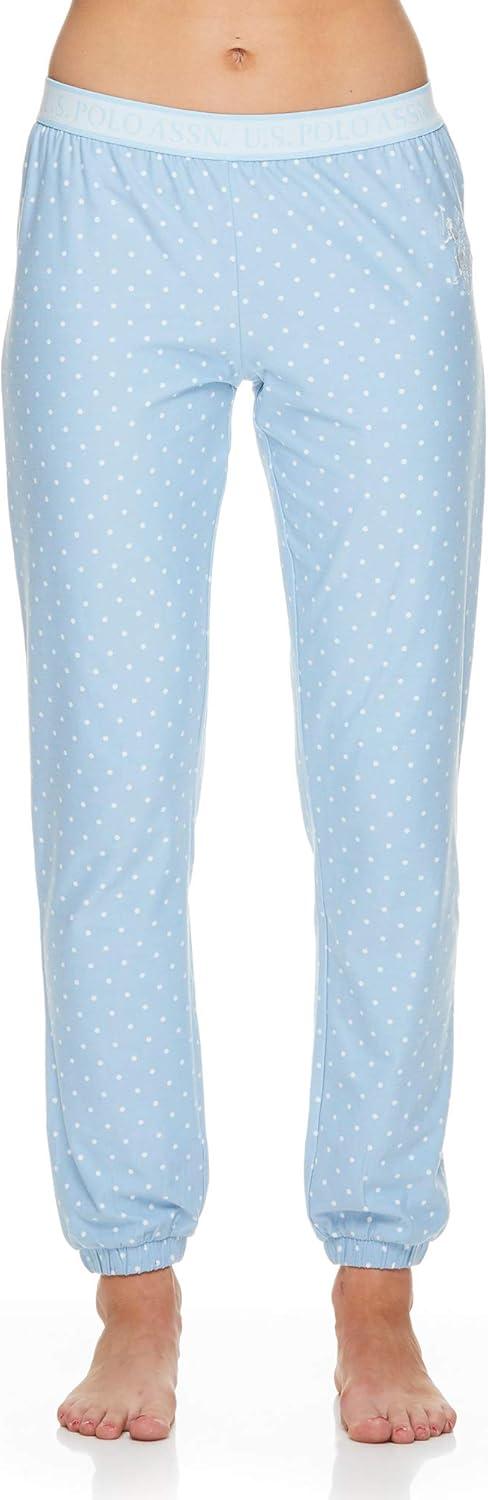 imageUS Polo Assn Womens Lounge and Pajama Set ShortSleeve Top and Jogger Pajamas for WomenWhite