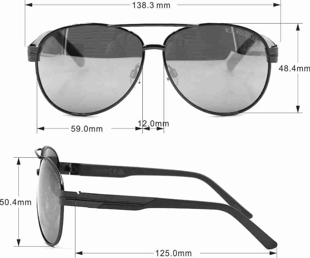 imageUS Polo Assn Womens Pa1013 Metal Uv400 Protective Aviator Pilot Sunglasses Classic Gifts for Men 59 MmBlack Metal Matte Black