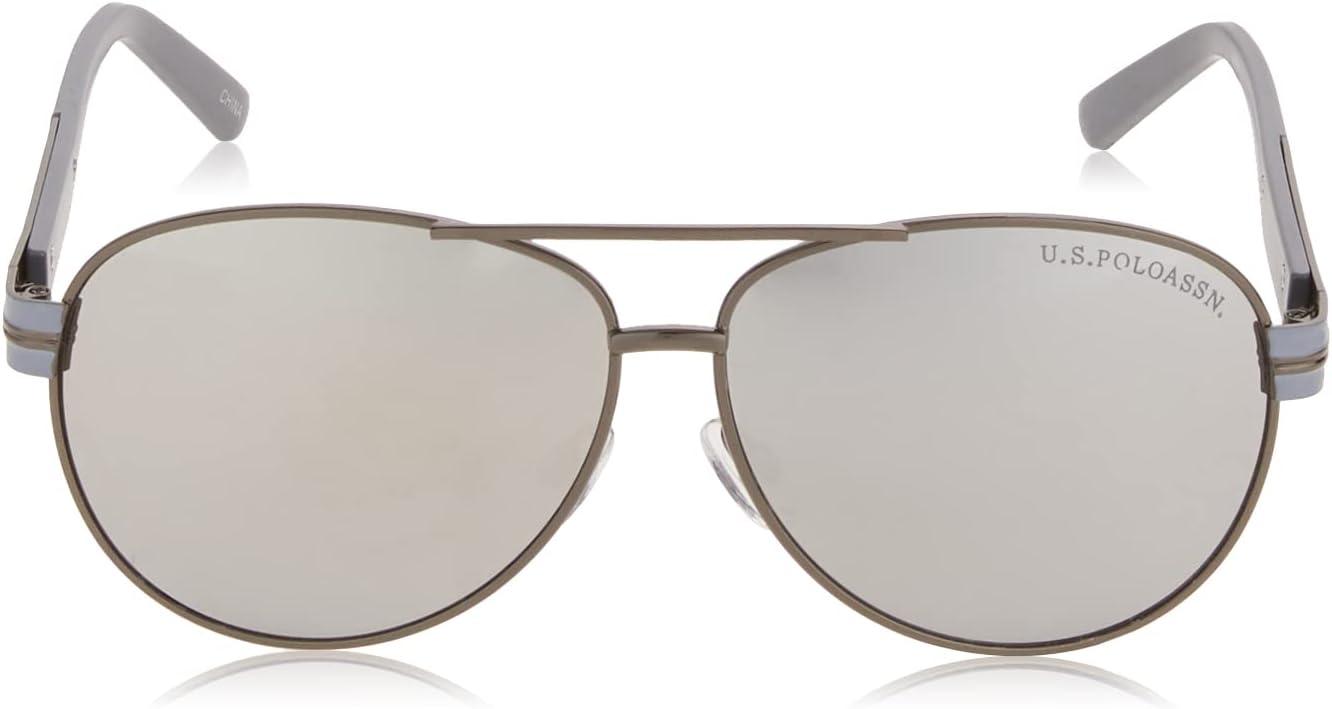 imageUS Polo Assn Womens Pa1013 Metal Uv400 Protective Aviator Pilot Sunglasses Classic Gifts for Men 59 MmGunmetal Matte Grey